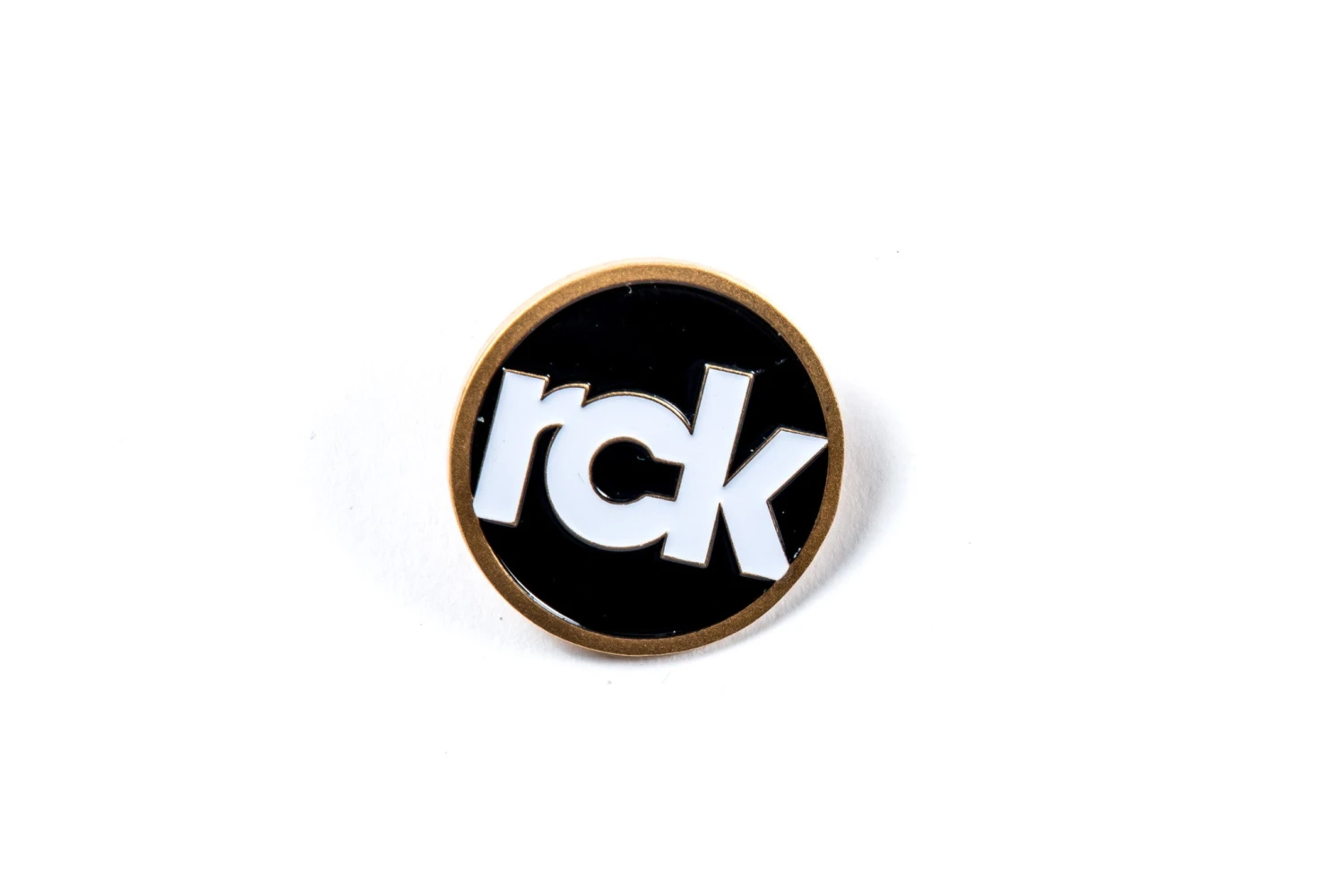RCK Circle Crest Pin (Gold/White/Black) 3 RCK Circle Crest Pin (Gold/White/Black)