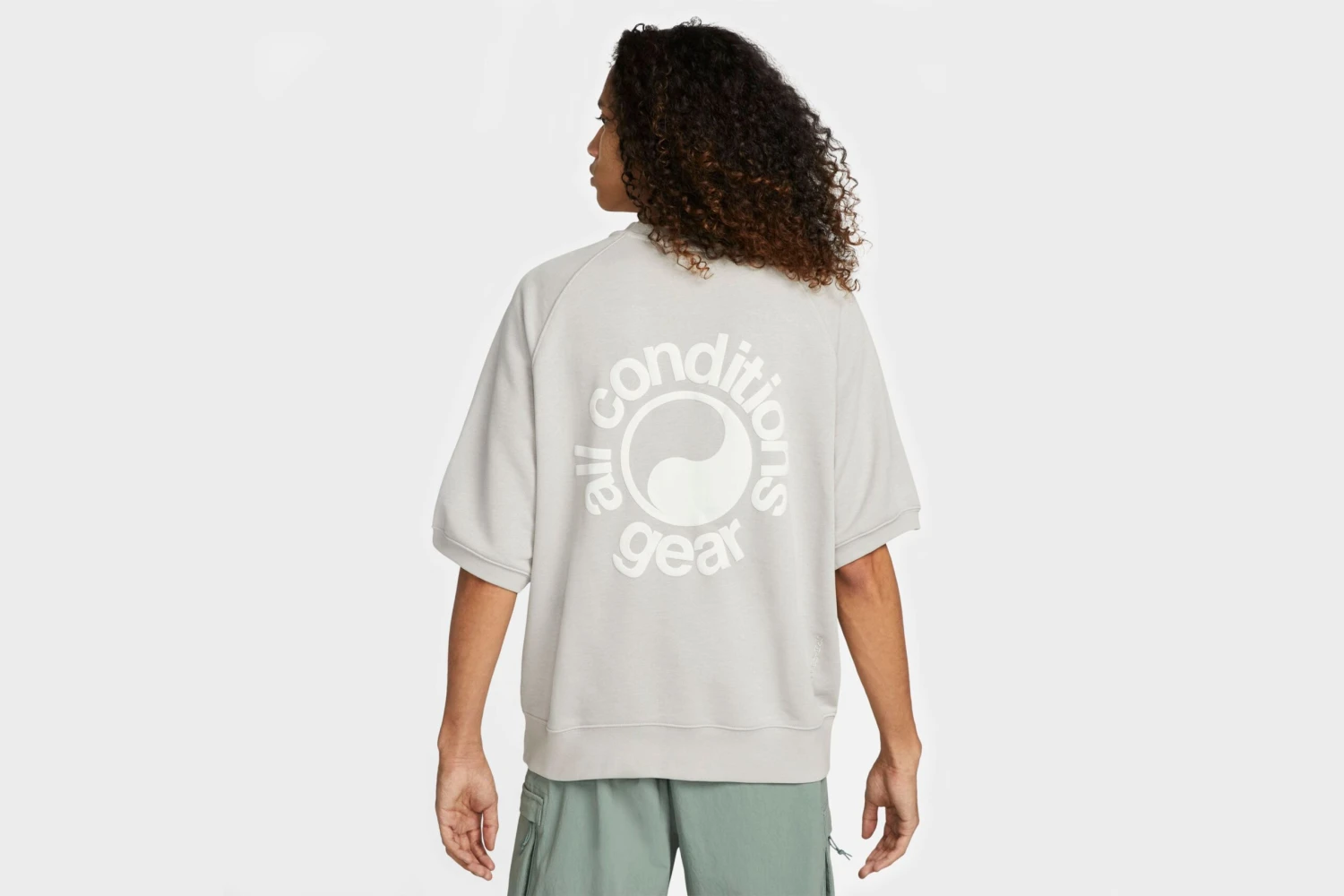 Nike ACG Dri-FIT Short-Sleeve French Terry Crew (Light Iron Ore/Summit White) 4 Nike ACG Dri-FIT Short-Sleeve French Terry Crew (Light Iron Ore/Summit White) - Image 2
