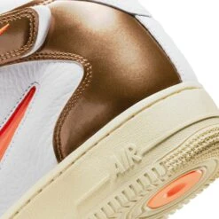 Nike Air Force 1 Mid QS (White/Total Orange-Ale Brown) -Sportswear Discounts NikeAirForce1MidQS White TotalOrange AleBrown DH5623 10010