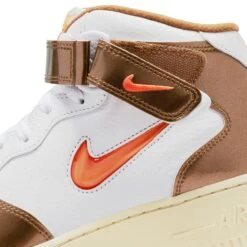 Nike Air Force 1 Mid QS (White/Total Orange-Ale Brown) -Sportswear Discounts NikeAirForce1MidQS White TotalOrange AleBrown DH5623 10011
