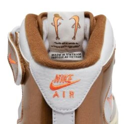 Nike Air Force 1 Mid QS (White/Total Orange-Ale Brown) -Sportswear Discounts NikeAirForce1MidQS White TotalOrange AleBrown DH5623 10012