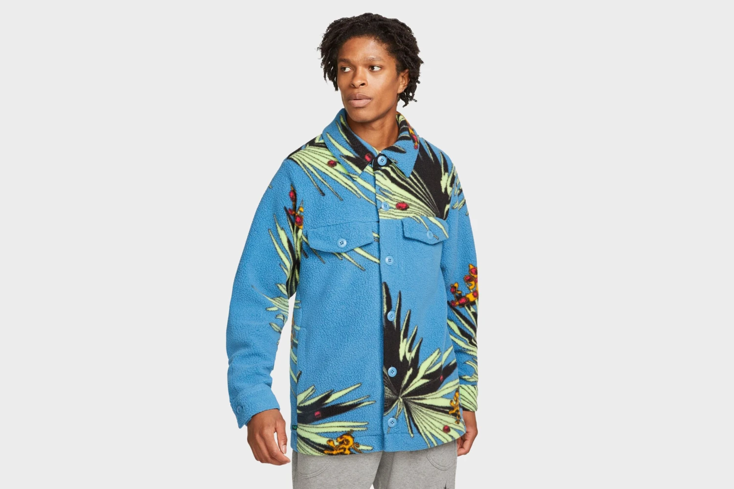 Nike LeBron Sherpa Button-Up Jacket (Dutch Blue) 3 Nike LeBron Sherpa Button-Up Jacket (Dutch Blue)