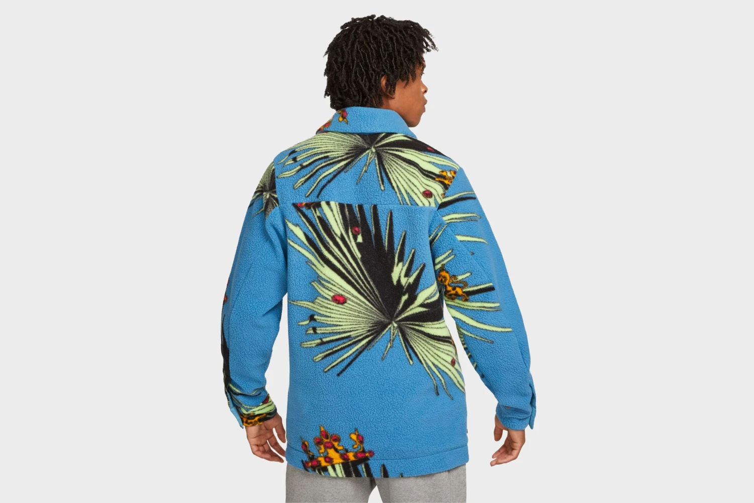 Nike LeBron Sherpa Button-Up Jacket (Dutch Blue) 5 Nike LeBron Sherpa Button-Up Jacket (Dutch Blue) - Image 3