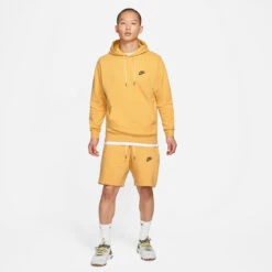 Nike Sportswear Pullover Hoodie (Yellow) -Sportswear Discounts NikeSportswearPulloverHoodie Yellow DA0680 761 3