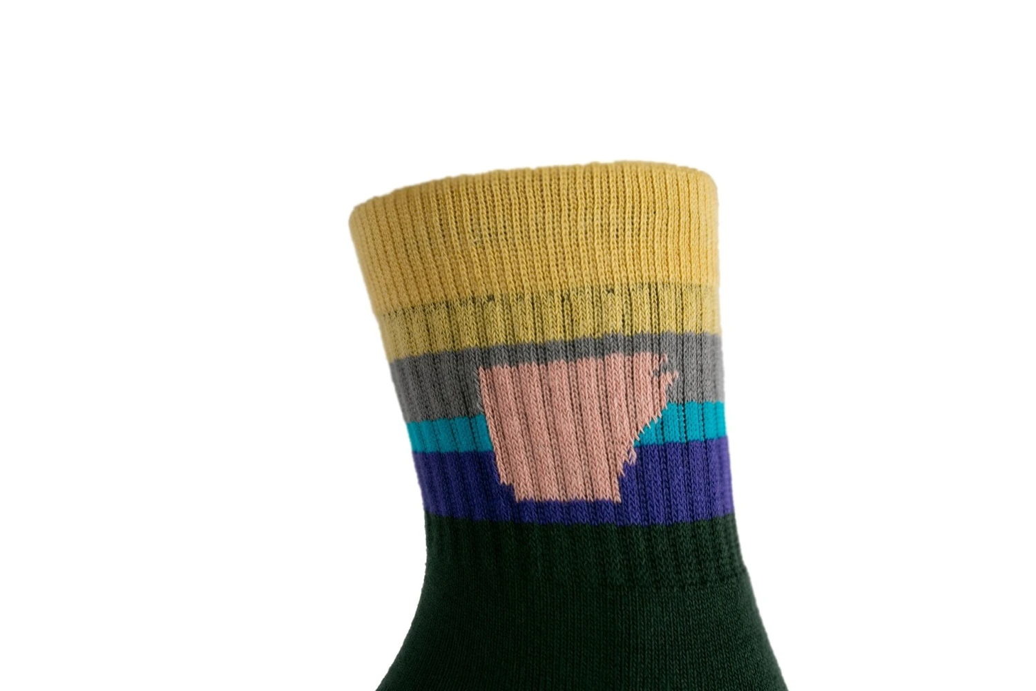 Arkansocks - Tailgater Mid (Gorge Green/Lemon-Light Blue) 7 Arkansocks - Tailgater Mid (Gorge Green/Lemon-Light Blue) - Image 5
