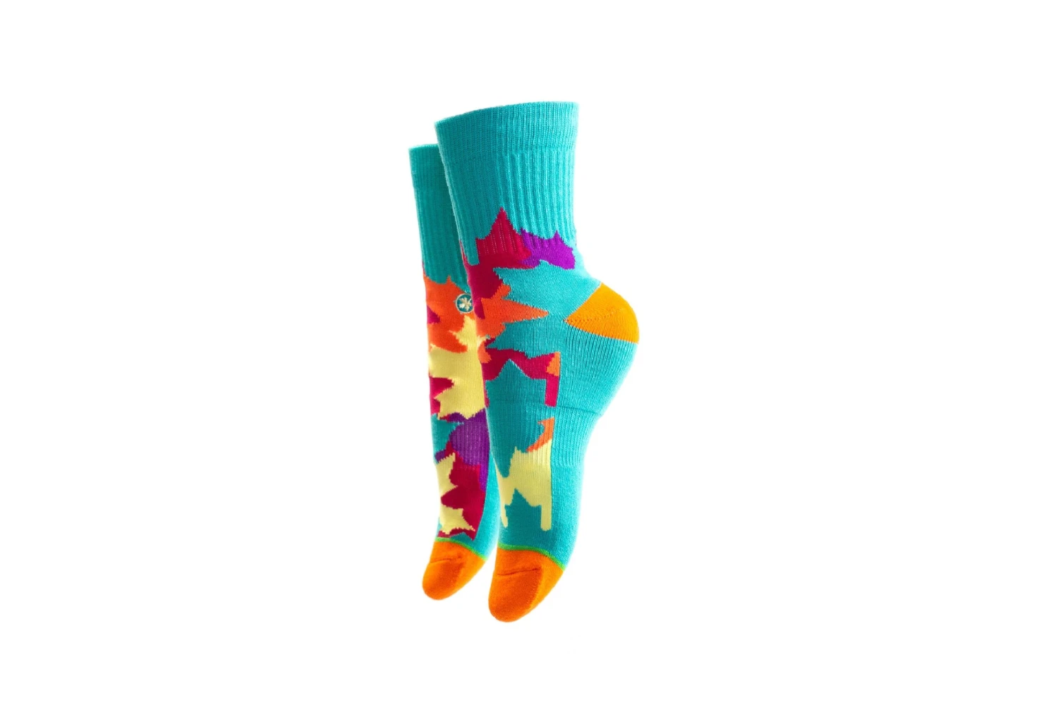 Arkansocks - Outbloom Mid (Rio Teal/Citrus-Violet) 3 Arkansocks - Outbloom Mid (Rio Teal/Citrus-Violet)