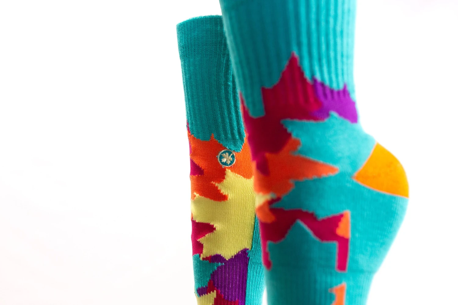 Arkansocks - Outbloom Mid (Rio Teal/Citrus-Violet) 5 Arkansocks - Outbloom Mid (Rio Teal/Citrus-Violet) - Image 3